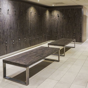 contemporary locker room bench