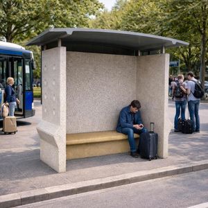 wooden bus shelter 1