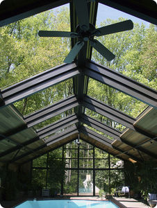 metal glass roof