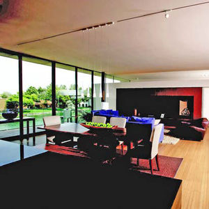 sliding patio door / aluminum / double-glazed