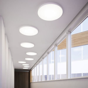 contemporary ceiling light / round / aluminum / polycarbonate