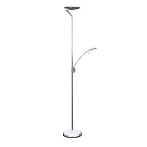 floor-standing lamp / contemporary / steel / glass