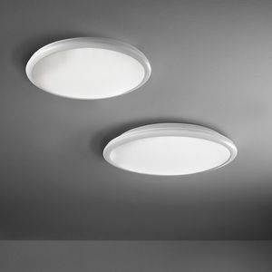 contemporary ceiling light / round / glass / steel