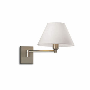 contemporary wall light / fabric / brass / steel