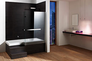rectangular bathtub-shower combination