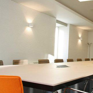 interior acoustic panel / wooden / perforated / commercial
