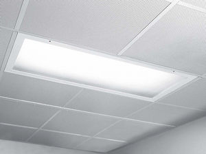 recessed ceiling light fixture / recessed floor / fluorescent / rectangular