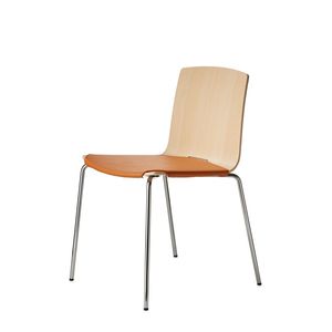 contemporary chair / stacking / oak / ash