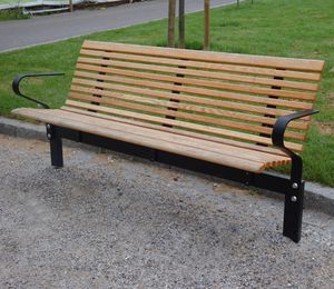 contemporary public bench