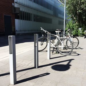 aluminum bike rack / with integrated LED lighting / for public spaces
