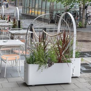 powder-coated steel planter