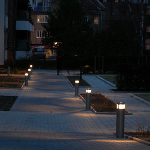 urban bollard light / contemporary / stainless steel / galvanized steel