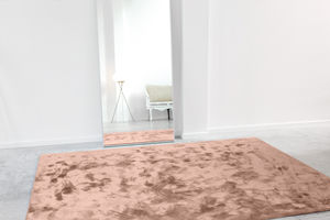 contemporary rug / plain / bamboo / rectangular