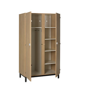contemporary wardrobe / wooden / with swing doors / commercial