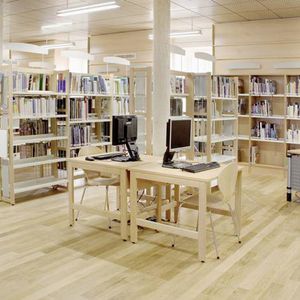 workstation desk / beech / melamine / contemporary
