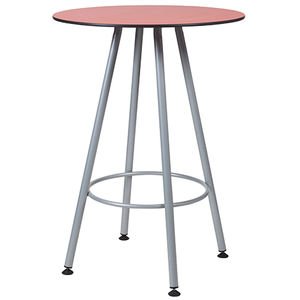 contemporary high bar table / polyethylene / steel base / round