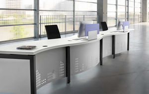 modular reception desk / laminate / metal