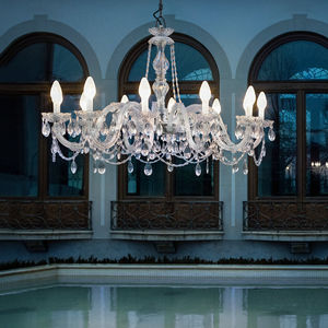 classic chandelier / crystal / methacrylate / LED