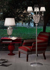 floor-standing lamp / classic / metal / crystal