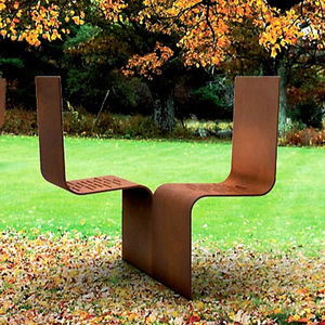 contemporary chair / galvanized steel / sheet steel / for public spaces