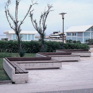 contemporary public bench