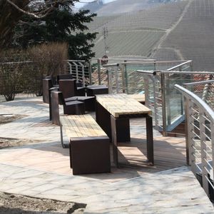 contemporary public bench