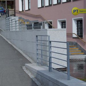 protective barrier / fixed / steel / galvanized steel