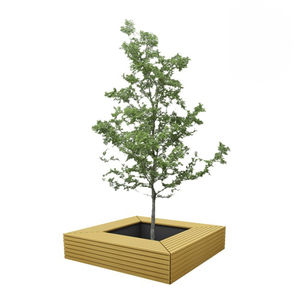public bench / contemporary / wooden / custom