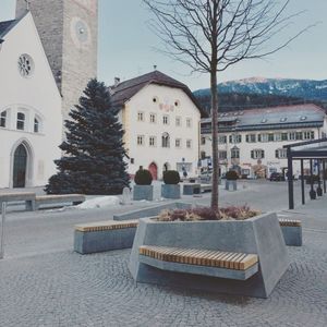 contemporary public bench