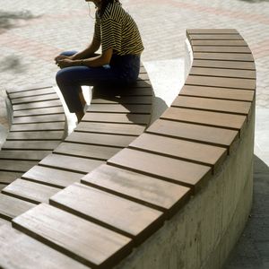 contemporary public bench