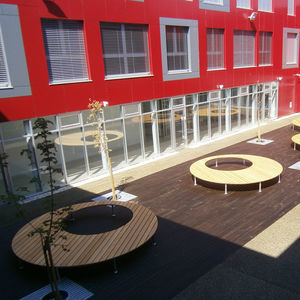 contemporary public bench
