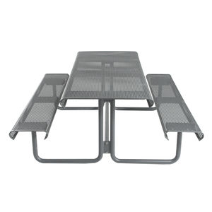 contemporary bench and table set
