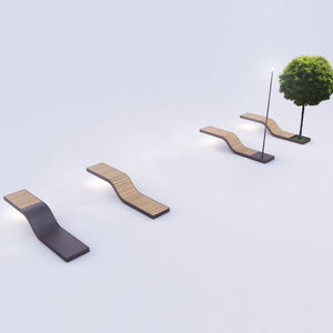 minimalist design public bench