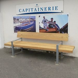 contemporary public bench