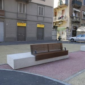 contemporary public bench