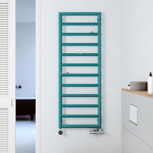 hot water towel radiator / electric / metal / contemporary