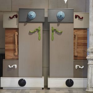 contemporary wardrobe / wooden / with swing doors / with drawer