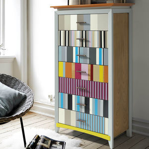 high chest of drawers / contemporary / lacquered wood / custom