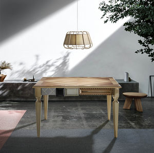 traditional dining table / wooden / wooden base / rectangular