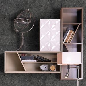 wall-mounted shelf / modular / contemporary / wooden