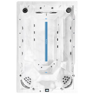 built-in swim spa / rectangular / 8-person / with integrated LED lighting