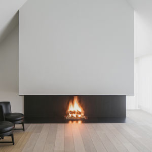 wood-burning fireplace