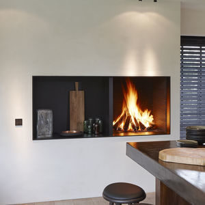 wood-burning fireplace