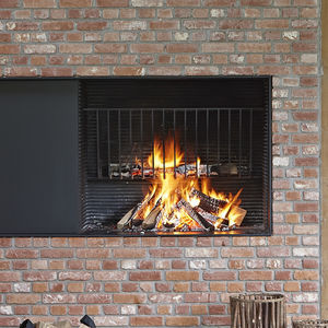 wood-burning fireplace
