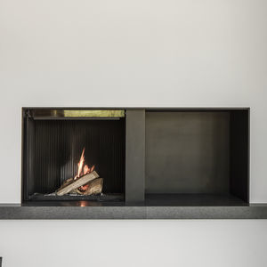 wood-burning fireplace