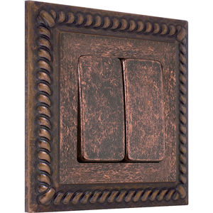 light switch / push-button / recessed / double