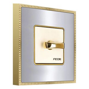light switch / rotary / metal / traditional