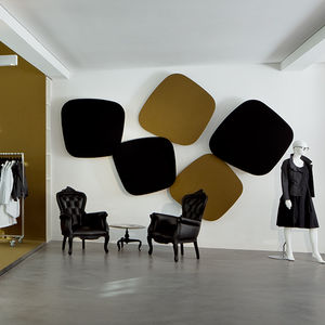 ceiling acoustic panel / wall-mounted / textile / design