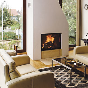 wood-burning fireplace