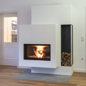 wood-burning fireplace